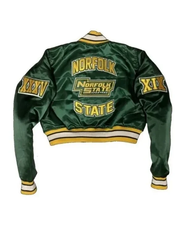 Norfolk-State-University-Green-Cropped-Jacket-sale