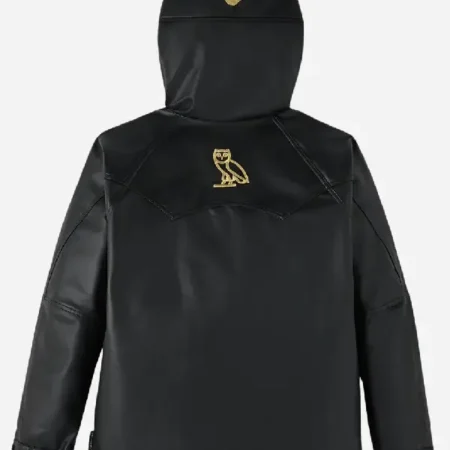 OVO x Bape Snowboard Faux Leather Jacket For Sale
