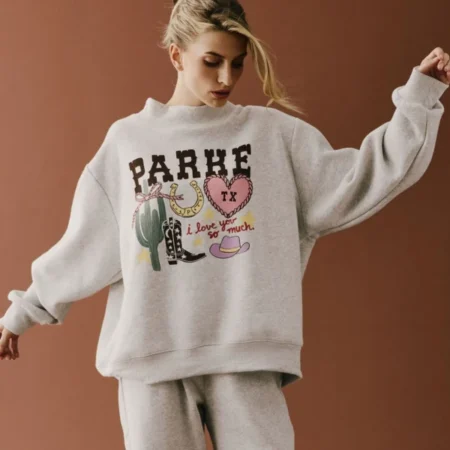 Parke Texas Graphic Mockneck Sweatshirt Shop Now