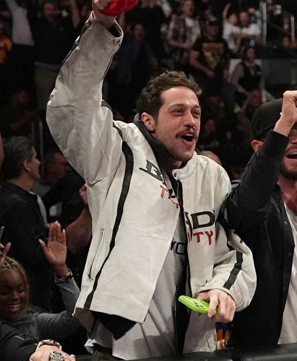 Pete-Davidson-Monday-Night-RAW-Leather-Jacket-White