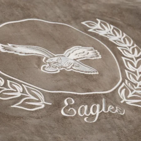 Philadelphia-Eagles-Mitchell-and-Ness-Tan-Cream-Varsity-Jacket