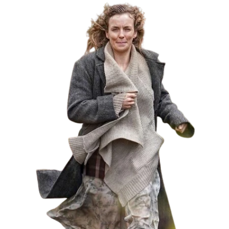 28 Years Later Jodie Comer Grey Trench Coat