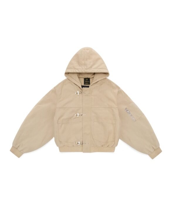 Shinzo-Shige-15oz-Canvas-Clasp-Black-Hooded-Bomber-Jacket-Unisex