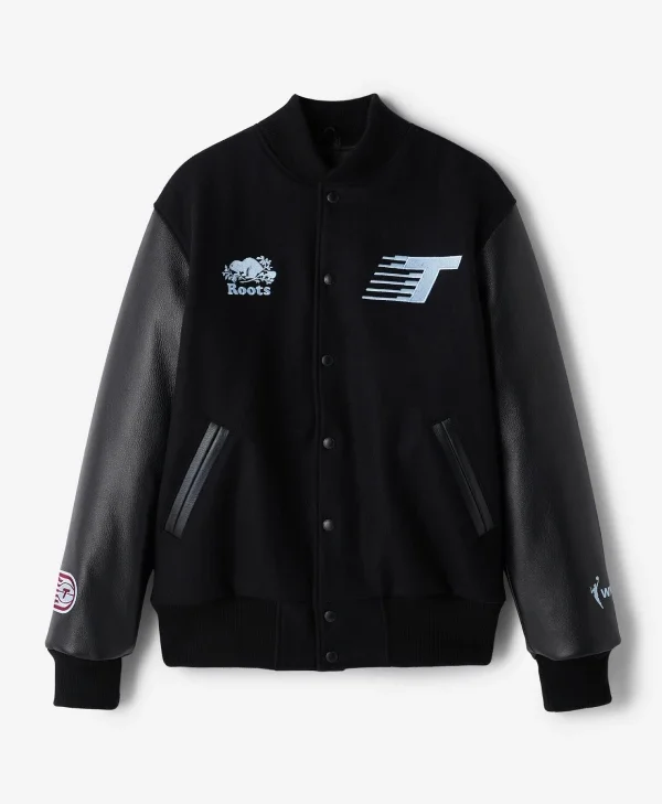 Shop Sandy Brondello Roots Toronto Tempo Varsity Jacket