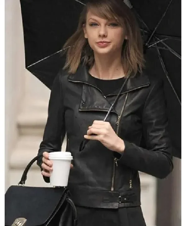 Stylish Taylor Swift Black Leather Jacket