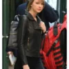 Stylish Taylor Swift Black Leather Jacket For Sale