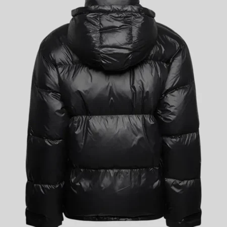 Svea-Black-Hooded-Down-Puffer-Jacket