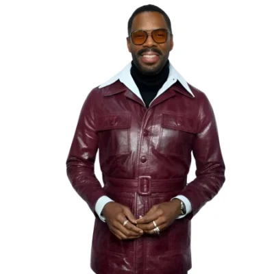 The Running Man 2025 Colman Domingo Maroon Jacket