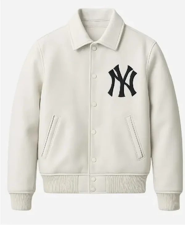 Yankees-White-Leather-Bomber-Jacket