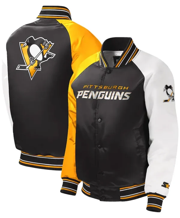 Youth Pittsburgh Penguins Varsity Satin Jacket