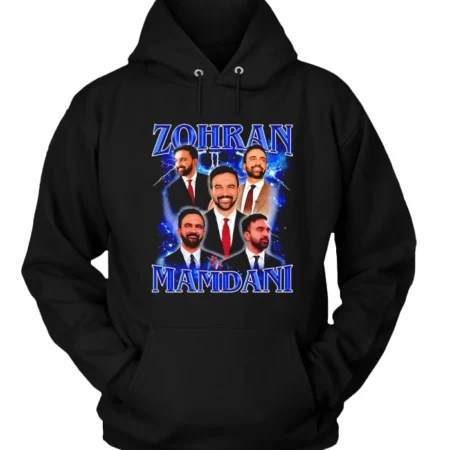 Zohran Mamdani NYC Mayor Black Hoodie