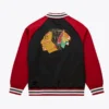 chicago-blackhawks-vintage-logo-double-clutch-black-satin-jacket