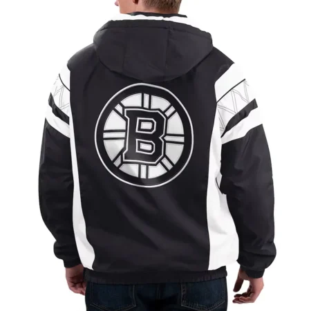 home-team-boston-bruins-half-zip-hoodie-jacket