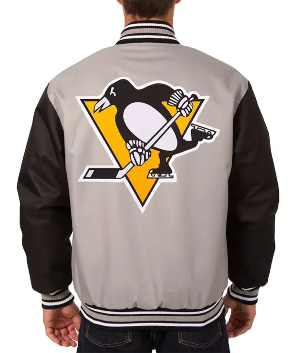pittsburgh-penguins-two-hit-gray-and-black-jacket