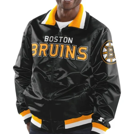 starter-boston-bruins-bomber-black-satin-jacket-scaled