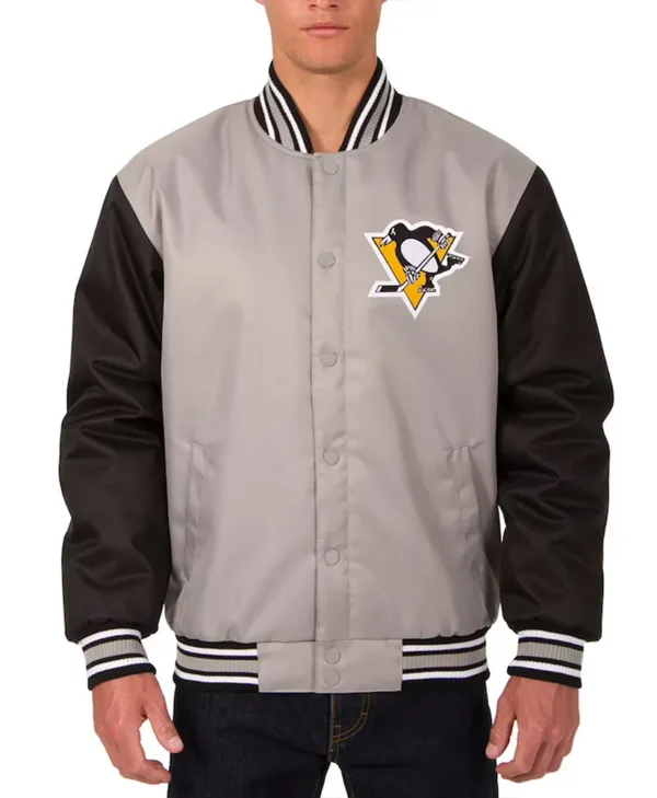 two-hit-pittsburgh-penguins-poly-twill-gray-and-black-jacket