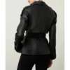 Women’s Leather Short Belted Trench Coat