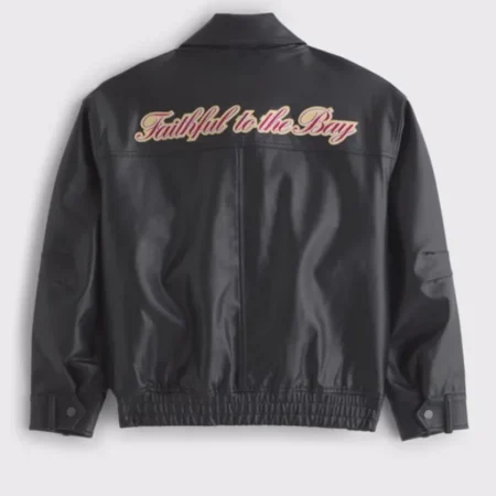 49ers Vegan Leather Flight Bomber Jacket