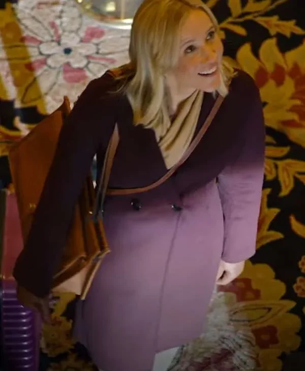 A-Suite-Holiday-Romance-Jessy-Schram-Maroon-Coat