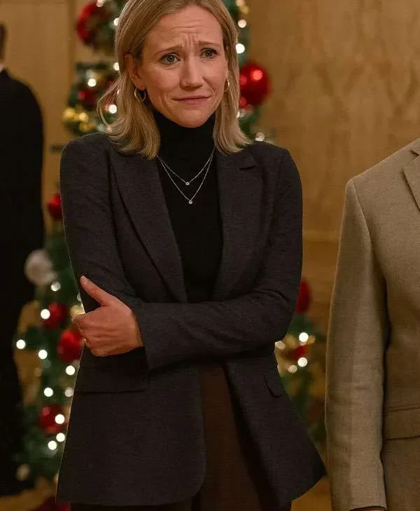 A-Suite-Holiday-Romance-Jessy-Schram-Wool-Blazer