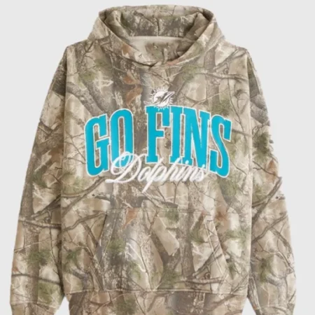 Abercrombie Miami Dolphins Camo Graphic Popover Hoodie