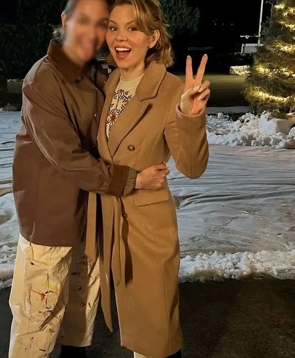 Ali Liebert The Christmas Baby Brown Wool Coat For Sale