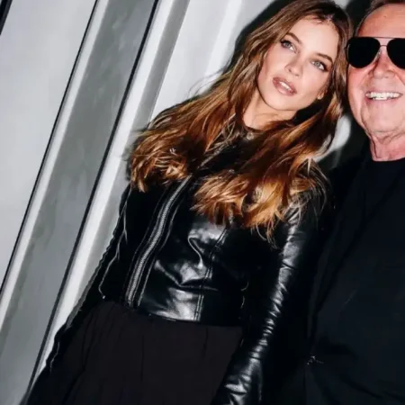 Barbara-Palvin-Rockefeller-Center-Black-Leather-Jacket-sale