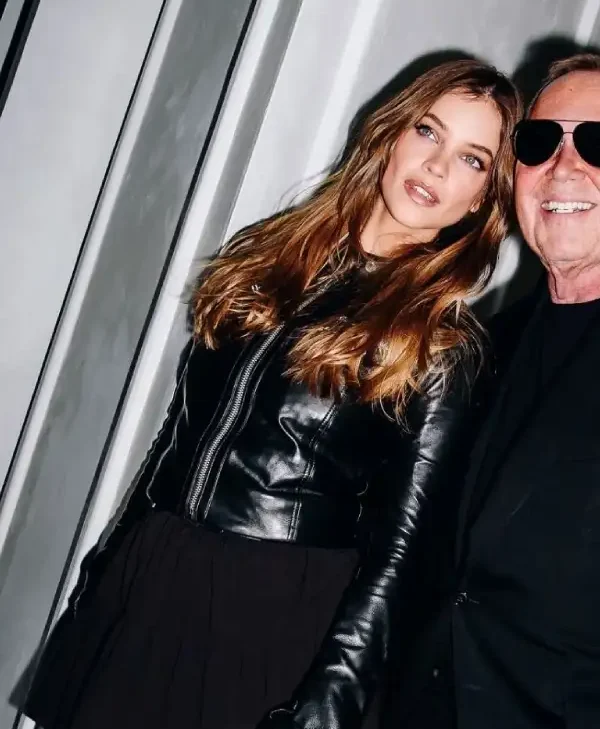 Barbara-Palvin-Rockefeller-Center-Black-Leather-Jacket-sale