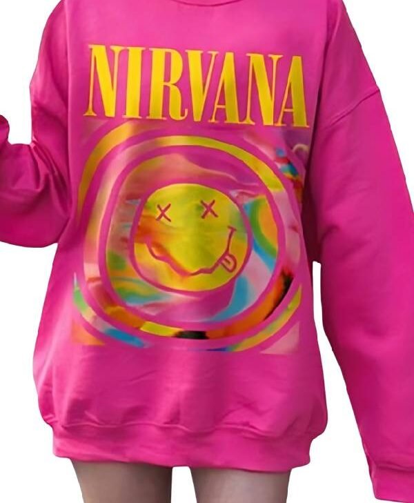 Blush Spiral Graphic Crewneck Sweatshirt