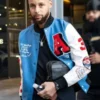 Buy-NBA-Philadelphia-76ers-vs-Golden-State-Warriors-Pregame-Stephen-Curry-Blue_White-Letterman-Varsity-Jacket