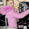 Buy-Swedish-Singer-Zara-Larsson-Fur-Trimmed-Hood-Pink-Puffer-Jacket-Sale