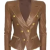 Buy-Tiff-Giles-Elsbeth-Tv-Series-S03-Jaime-Pressly-Brown-Leather-Blazer-Sale