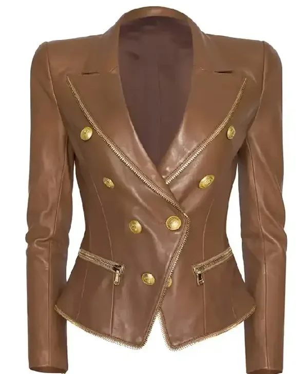 Buy-Tiff-Giles-Elsbeth-Tv-Series-S03-Jaime-Pressly-Brown-Leather-Blazer-Sale