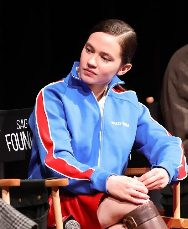 Cailee Spaeny Style Tech-Yarn Zip Jacket Sweatshirt