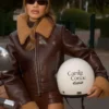 Camila Coelho Rome Shearling Leather Jacket