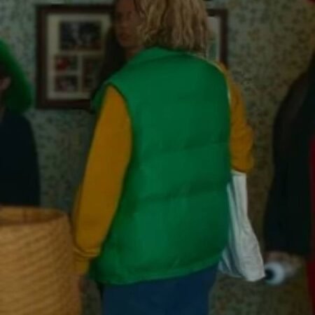 Chloë Grace Moretz “Oh What Fun” Green Puffer Vest
