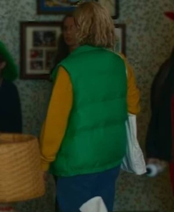 Chloë Grace Moretz “Oh What Fun” Green Puffer Vest
