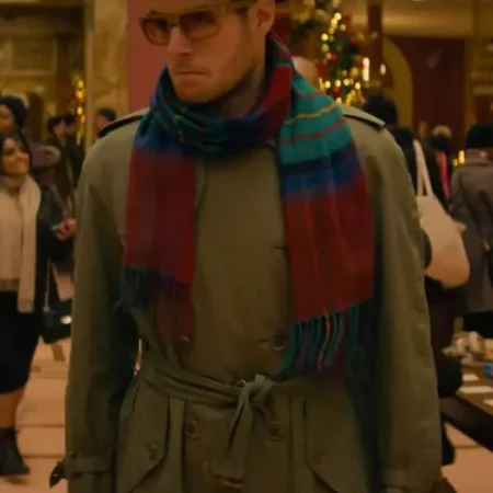 Connor-Swindells-Jingle-Bell-Heist-Olive-Brown-Trench-Coat