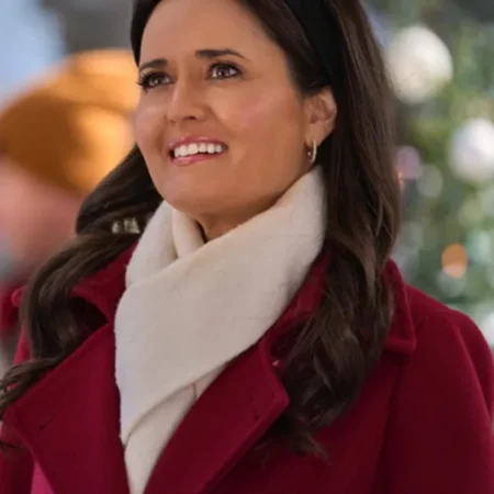 Danica-McKellar-A-Cinderella-Christmas-Ball-Wool-Long-Coat