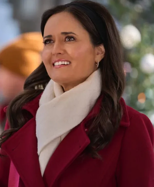 Danica-McKellar-A-Cinderella-Christmas-Ball-Wool-Long-Coat
