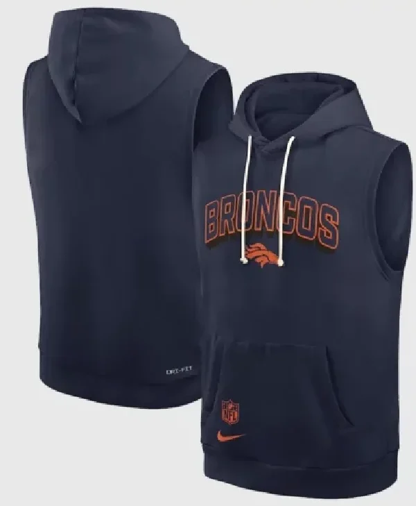 Denver Broncos Sleeveless Pullover Hoodie
