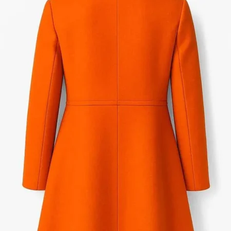 Elsbeth-2025-Carrie-Preston-Orange-Wool-Coat