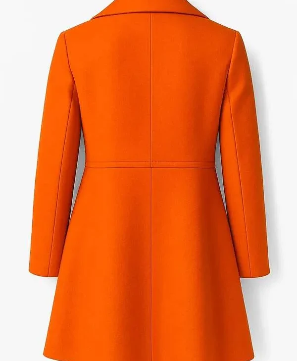Elsbeth-2025-Carrie-Preston-Orange-Wool-Coat
