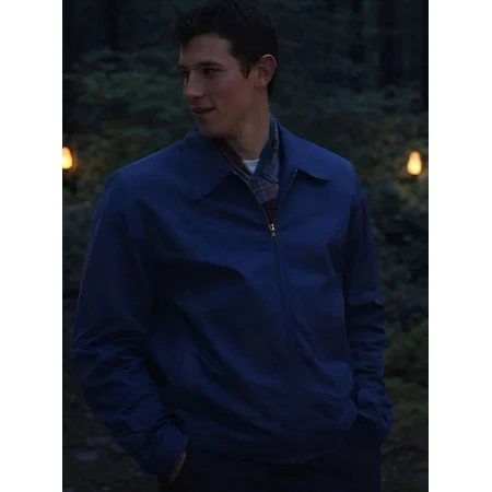 Eternity Callum Turner Blue Cotton Jacket For Sale