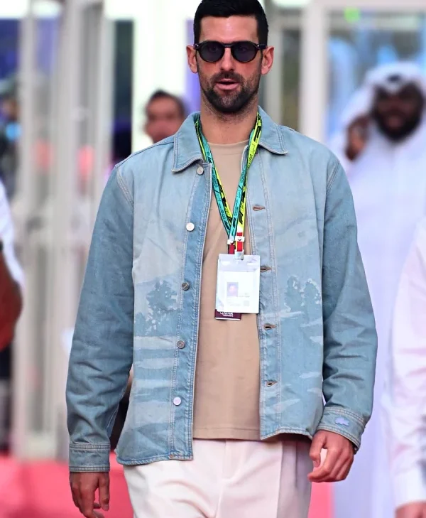 F1 Qatar Grand Prix 2025 Novak Djokovic Denim Jacket