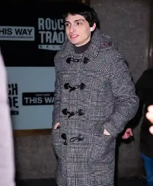 Finn-Wolfhard-New-York-City-Horn-Toggles-Integrated-Hood-Grey
