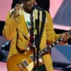 Francisco-NBA-All-Star-Game-2025-Raphael-Saadiq-Yellow-Suede-Leather-Jacket-with-Stud-Embellishments