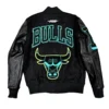 Gamma Blue Varsity Bomber Jacket