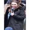 Get Eternity Elizabeth Olsen Black Hooded Coat
