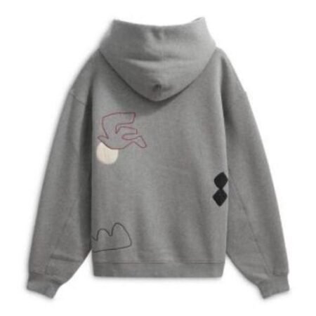 Get Gray Oversized Royal Graphics Hoodie